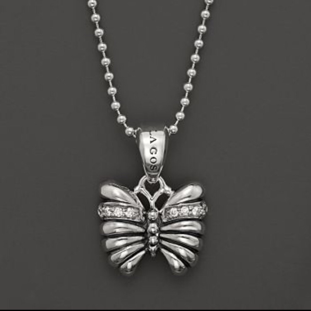 ❄️🔥Lagos 🦋Butterfly Necklace w Diamonds
